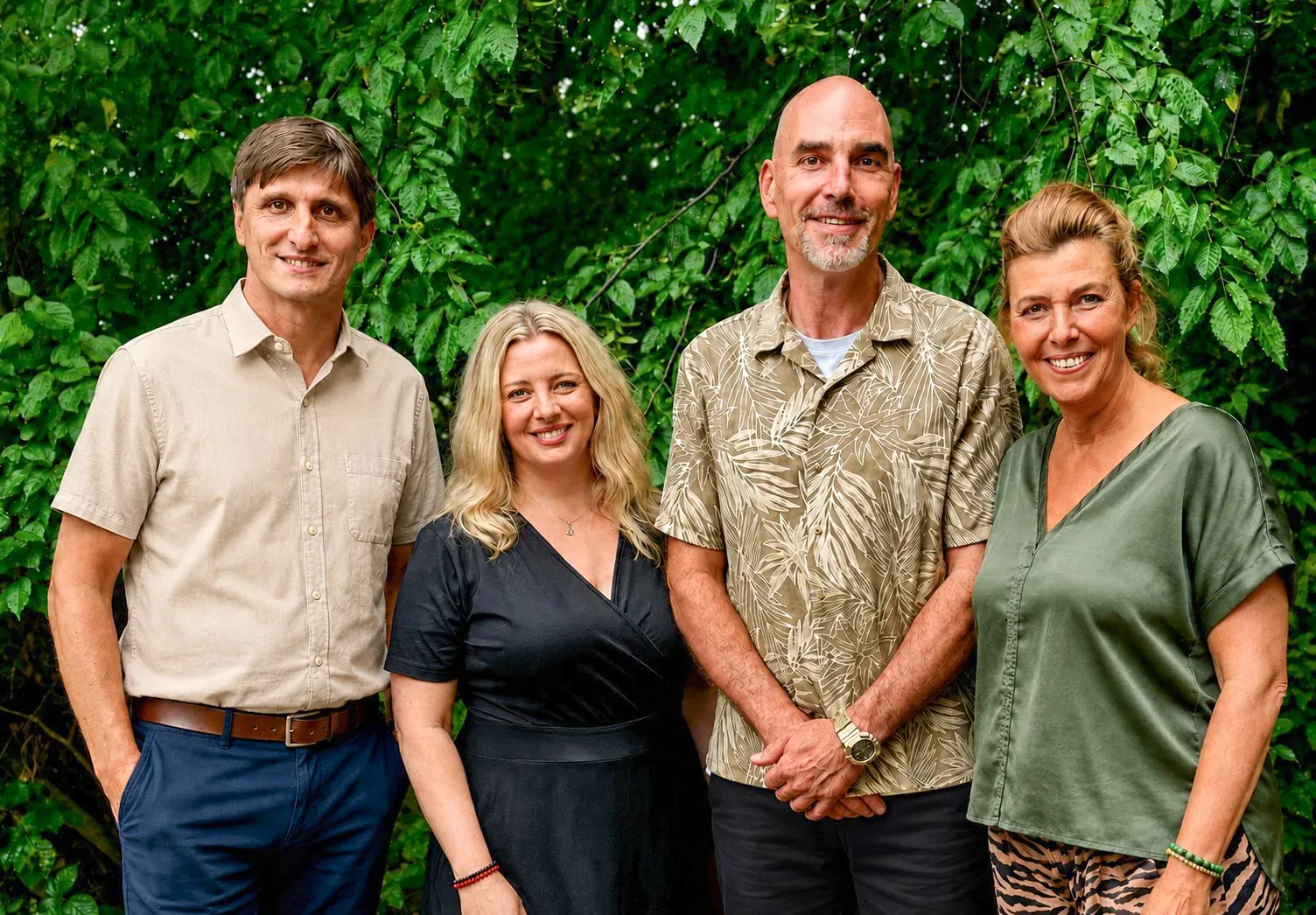 Unser Führungsteam – von links: Martin, Irene, Manne, Petra